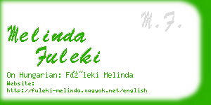 melinda fuleki business card